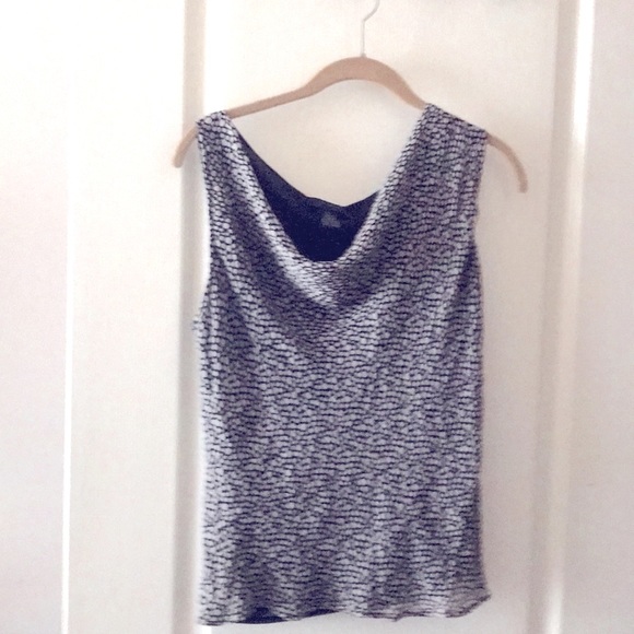 The Limited Tops - The Limited,Shell 100%  Silk size Large. Color black/gray